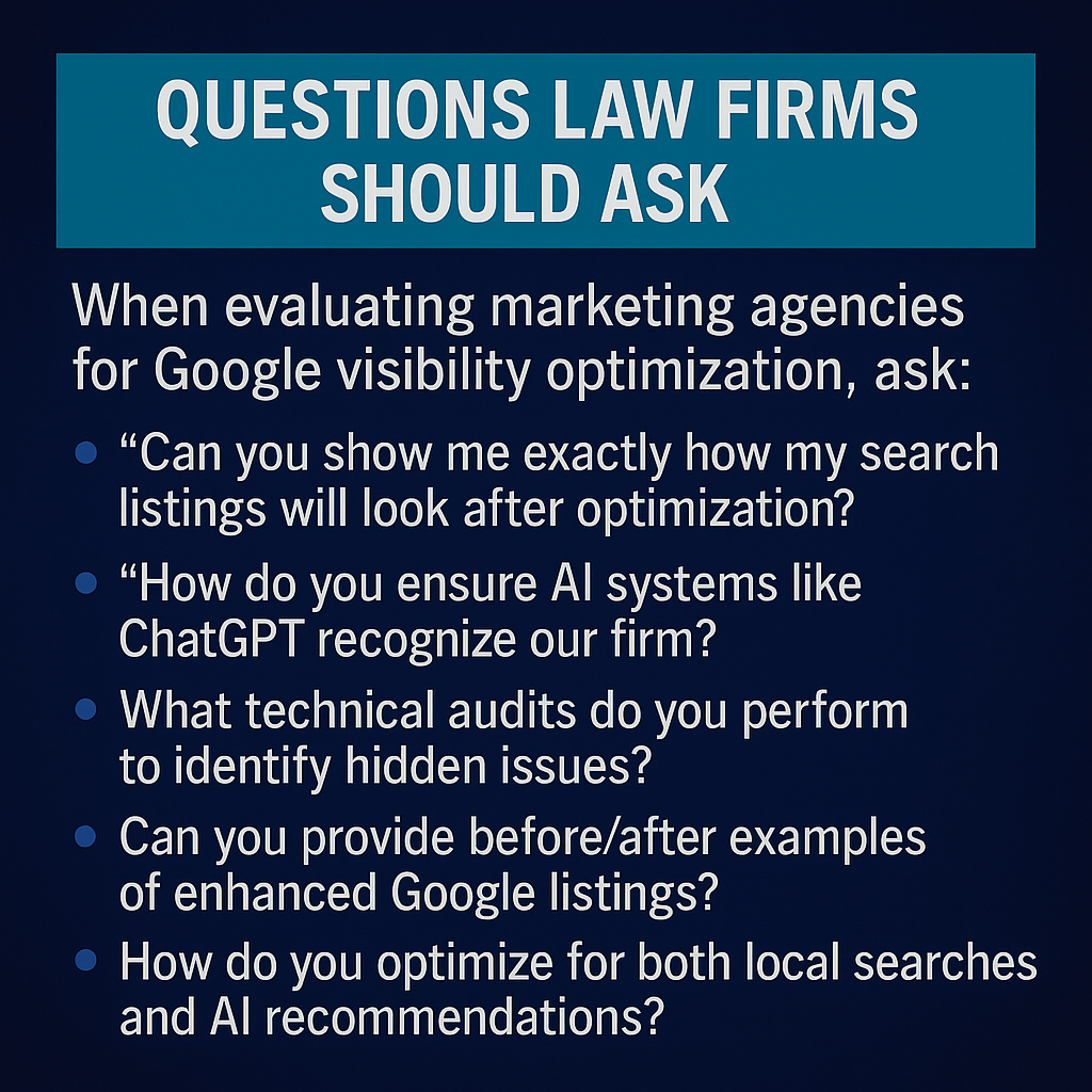 Questions Law Firms should ask marketing agencies